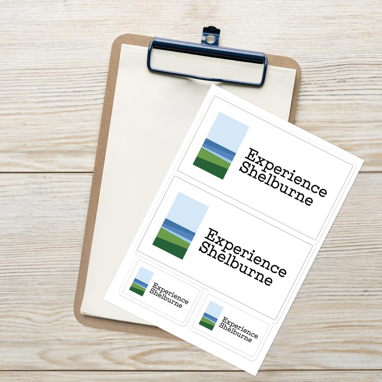 Experience Shelburne Logo Stickers - Product View