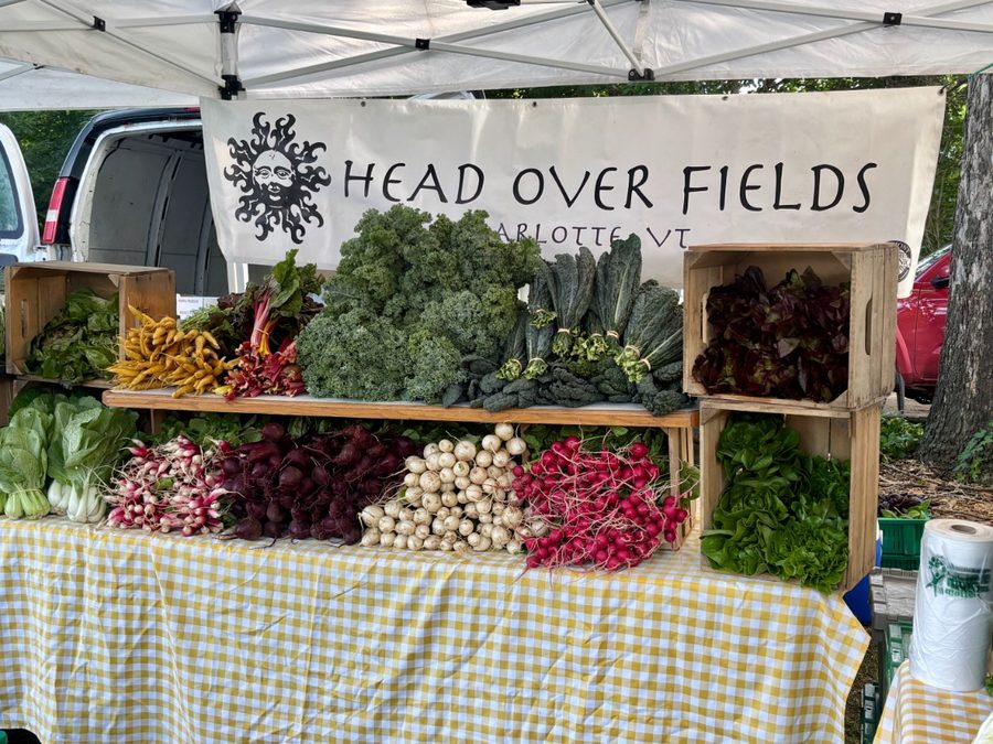 Greens, beets and radishes on a Charlotte grower's table